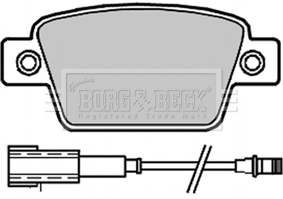 BORG & BECK Комплект тормозных колодок, дисковый тормоз BBP2325